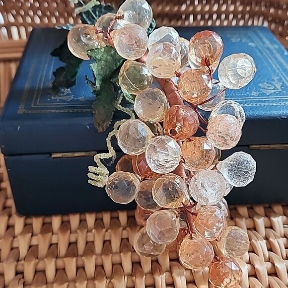 Vintage Faceted Beaded Grapes - Picture 1 of 10